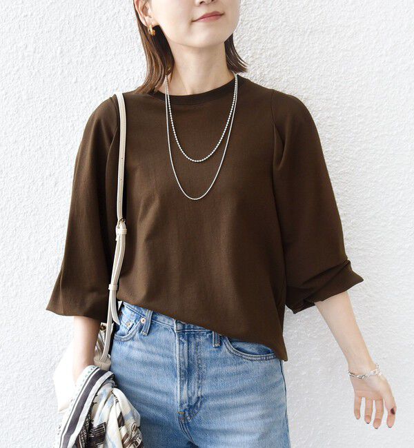 SHIPS for women「DEPEND インレー タック デザイン プルオーバー」|Tシャツ・カットソー|