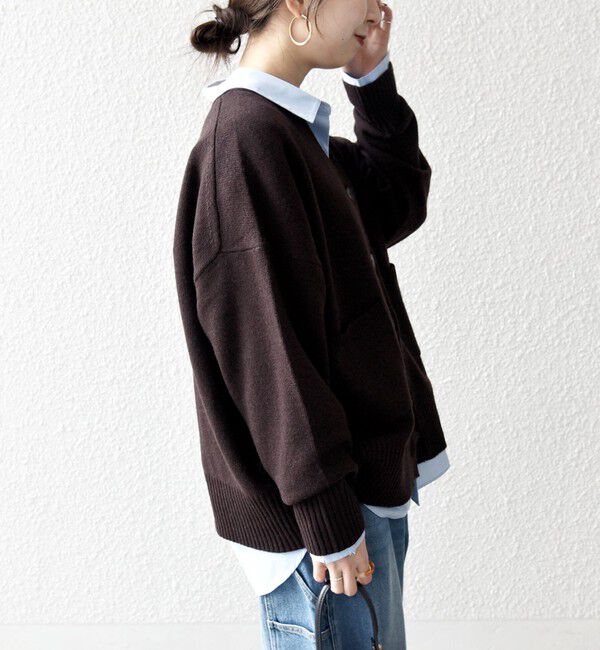 SHIPS any「SHIPS any:〈手洗い可能〉AQUA カシミヤ ミックス Vネック カーディガン」|カーディガン|