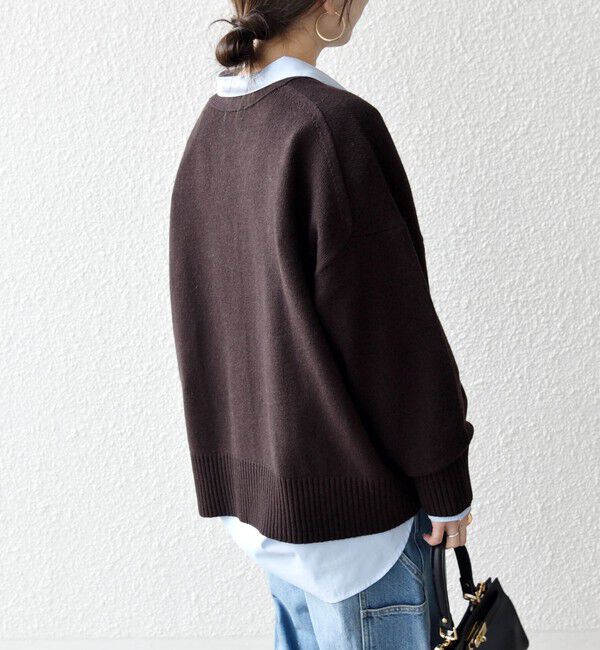 SHIPS any「SHIPS any:〈手洗い可能〉AQUA カシミヤ ミックス Vネック カーディガン」|カーディガン|