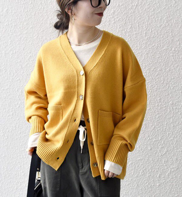 SHIPS any「SHIPS any:〈手洗い可能〉AQUA カシミヤ ミックス Vネック カーディガン」|カーディガン|