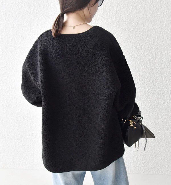 SHIPS any「SHIPS any:〈洗濯機可能〉ボア フリース 2WAY フーディー ブルゾン」|ブルゾン・スタジャン|