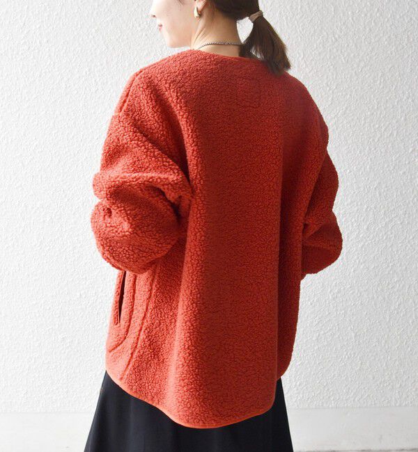 SHIPS any「SHIPS any:〈洗濯機可能〉ボア フリース 2WAY フーディー ブルゾン」|ブルゾン・スタジャン|