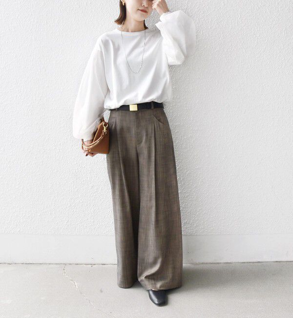 SHIPS for women「【WEB限定】〈手洗い可能〉シアー コンビ 裾 ドロスト プルオーバー」|プルオーバー|