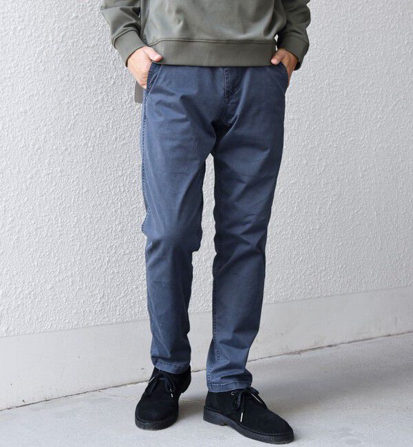SHIPS any「SHIPS any:〈洗濯機可能〉フェードカラー ストレッチ スリム テーパード チノ パンツ◇」|チノ|ネイビー