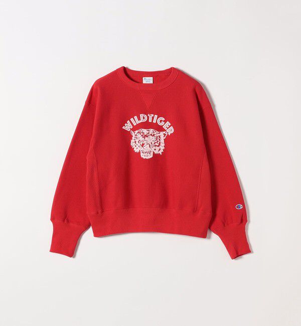 SHIPS any「Champion:〈洗濯機可能〉リバースウィーブ(R) 裏起毛 クルーネック スウェット」|スウェット・ジャージ|レッド