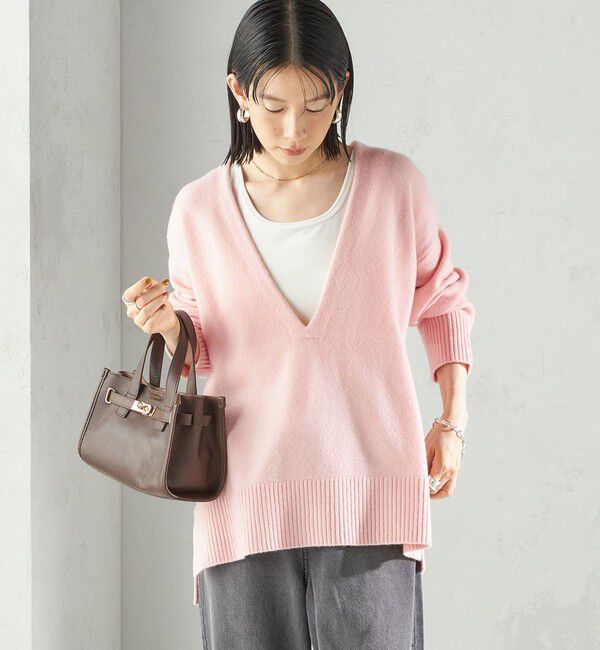 SHIPS for women「〈手洗い可能〉ウール カシミヤ Vネック プルオーバー」|ニット・セーター|