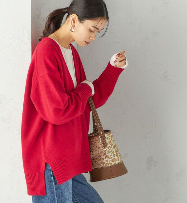 SHIPS for women「〈手洗い可能〉ウール カシミヤ Vネック プルオーバー」|ニット・セーター|レッド