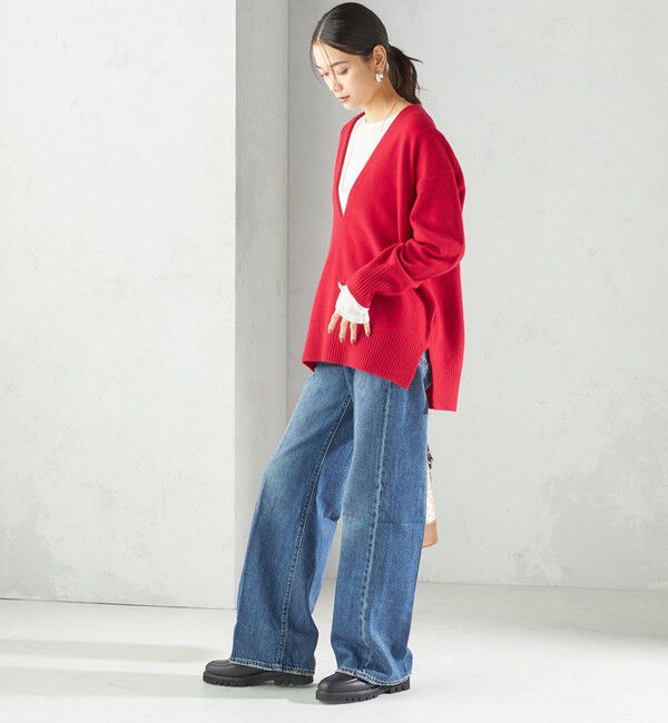 SHIPS for women「〈手洗い可能〉ウール カシミヤ Vネック プルオーバー」|ニット・セーター|