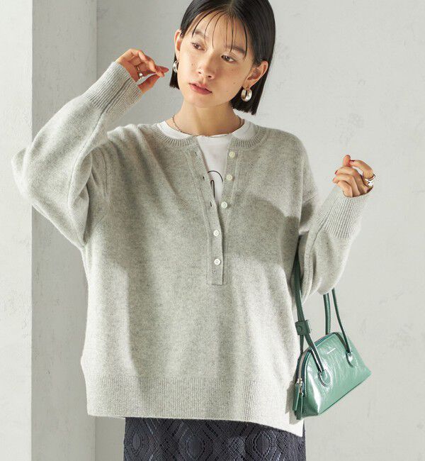 SHIPS for women「〈手洗い可能〉ウール カシミヤ 2WAY プルオーバー」|ニット・セーター|ライトグレー