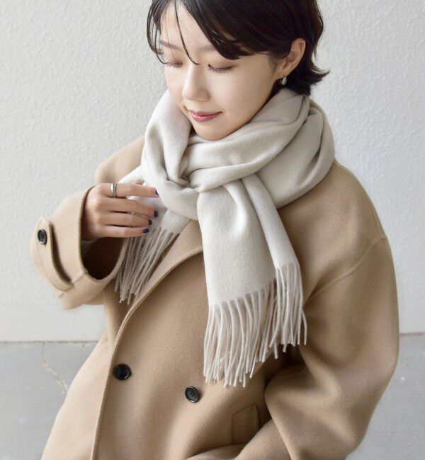 SHIPS for women「ウール カシミヤ ウォッシャブル ストール」|ストール|オフホワイト
