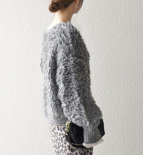 SHIPS any「SHIPS any: ループ ニット Vネック ショート カーディガン」|カーディガン|