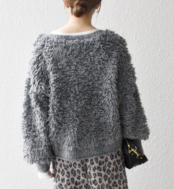 SHIPS any「SHIPS any: ループ ニット Vネック ショート カーディガン」|カーディガン|