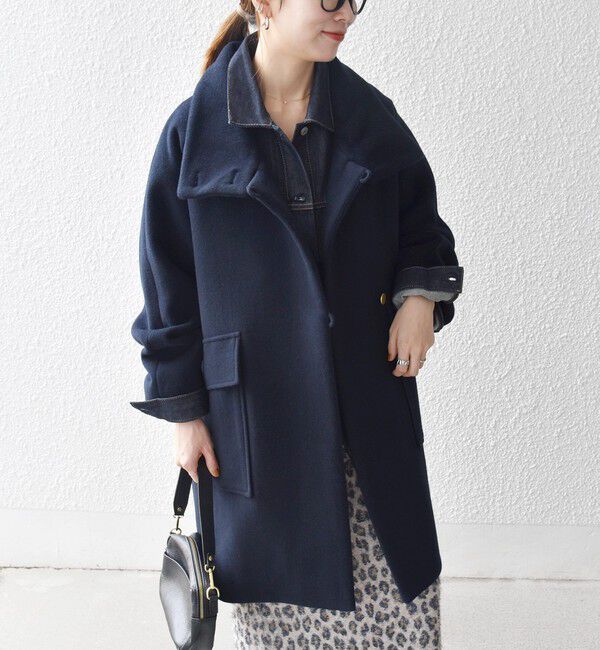 SHIPS any「SHIPS any: カシミヤ ミックス スタンドカラー ミドル コート」|その他|