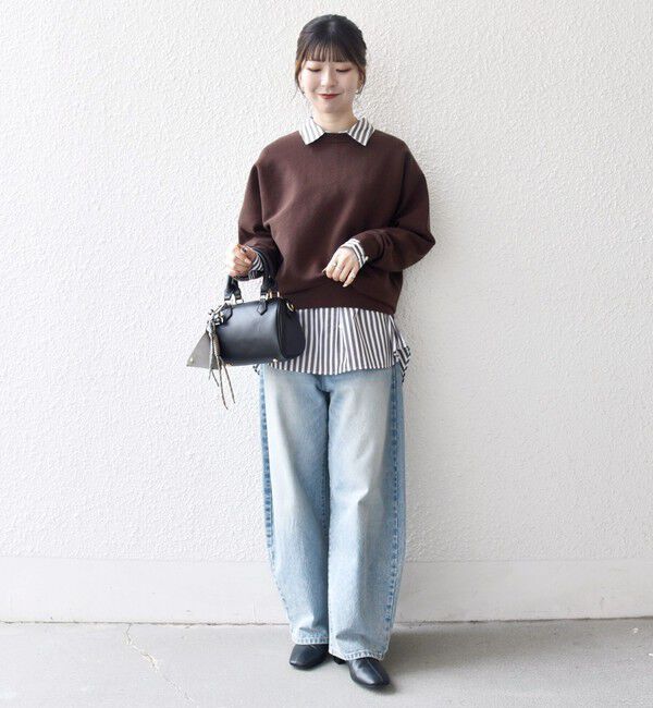 SHIPS any「SHIPS any:〈洗濯機可能〉クルーネック ドルマン ベーシック ニット プルオーバー」|ニット・セーター|