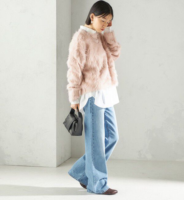 SHIPS for women「〈手洗い可能〉シャギー ファー クルーネック プルオーバー」|ニット・セーター|