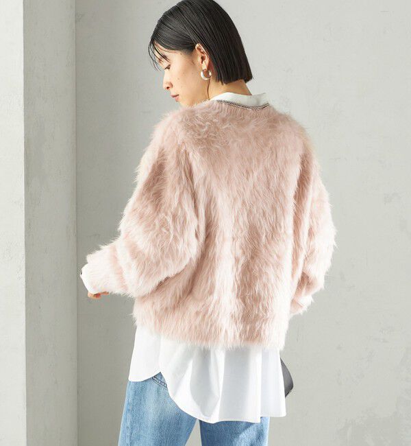 SHIPS for women「〈手洗い可能〉シャギー ファー クルーネック プルオーバー」|ニット・セーター|