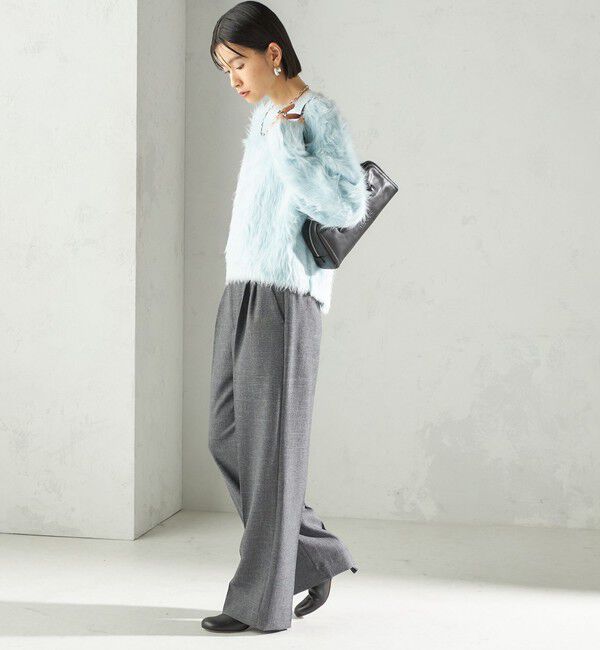 SHIPS for women「〈手洗い可能〉シャギー ファー クルーネック プルオーバー」|ニット・セーター|