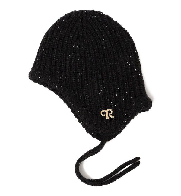 SHIPS for women「perah: ブローチ 付 イヤー フラップ ラメ ニット キャップ」|ニット帽|