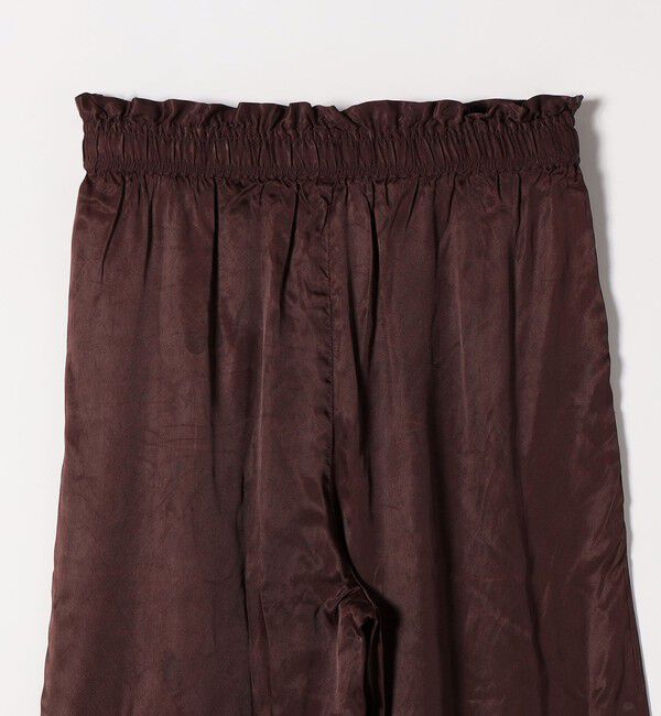 SHIPS any「SHIPS any:〈洗濯機可能〉サテン 刺繍 ストレート イージー パンツ」|その他|