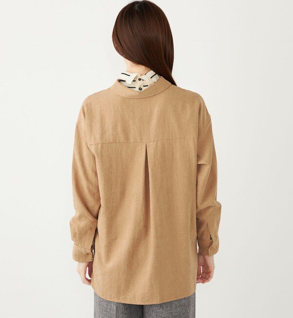 SHIPS Colors 「SHIPS Colors:〈手洗い可能〉バック サテン オーバー シャツ」|シャツ・ブラウス|
