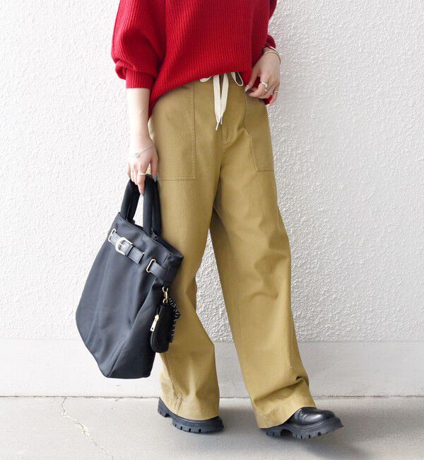 SHIPS any「SHIPS any:〈洗濯機可能〉ドロスト イージー ワイド ストレート ベイカー パンツ」|その他|