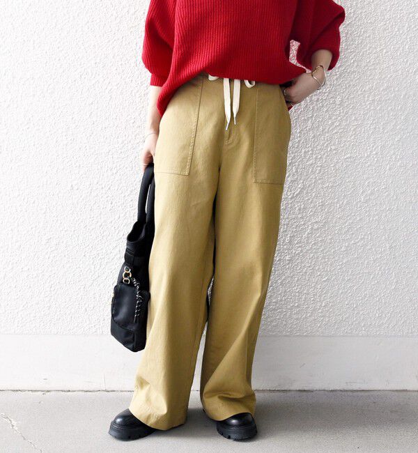 SHIPS any「SHIPS any:〈洗濯機可能〉ドロスト イージー ワイド ストレート ベイカー パンツ」|その他|