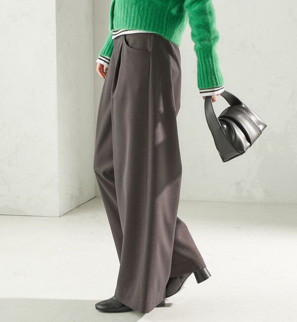 SHIPS for women「〈洗濯機可能〉ウールライク ポケット デザイン ワイド パンツ」|その他|