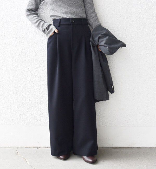 SHIPS for women「〈洗濯機可能〉ウールライク ポケット デザイン ワイド パンツ」|その他|
