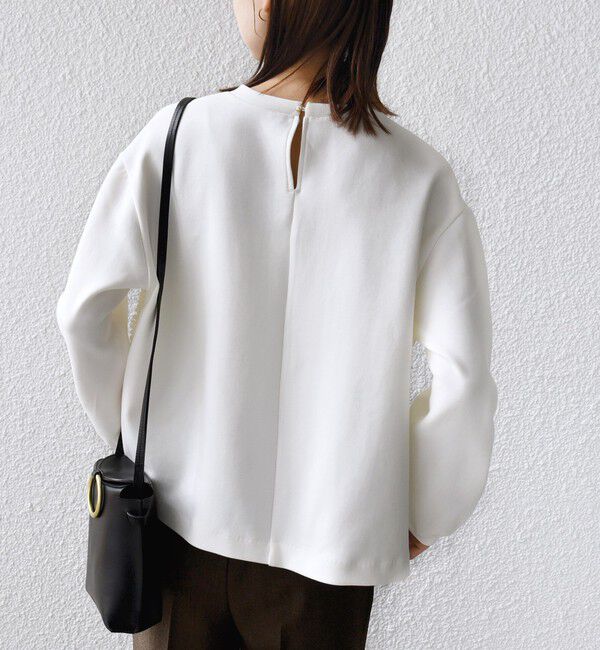 SHIPS for women「【WEB限定】〈手洗い可能〉サイド スリット フリル ダンボール カットソー」|Tシャツ・カットソー|