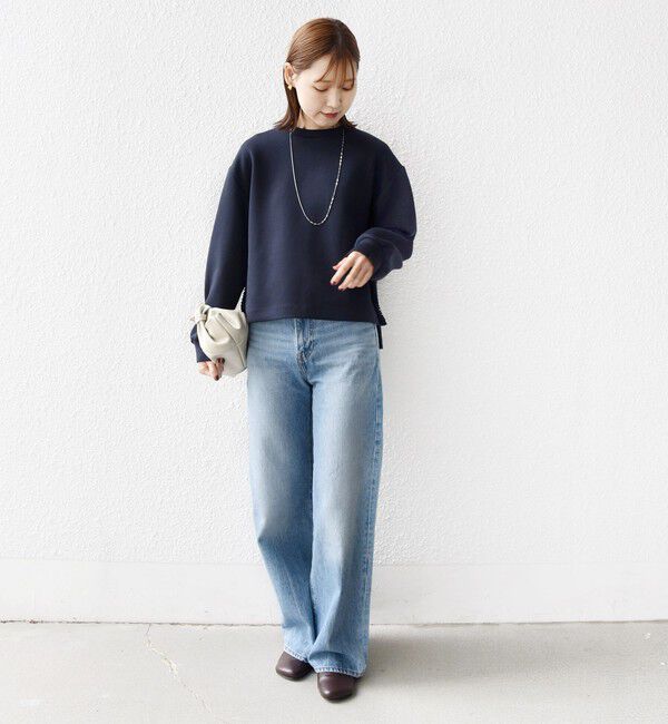 SHIPS for women「【WEB限定】〈手洗い可能〉サイド スリット フリル ダンボール カットソー」|Tシャツ・カットソー|