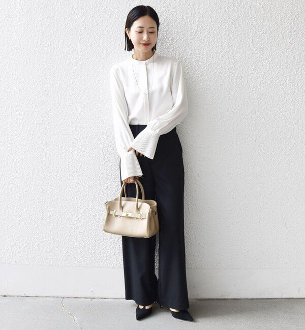 SHIPS for women「〈手洗い可能〉プリーツ 袖 デザイン ブラウス」|シャツ・ブラウス|