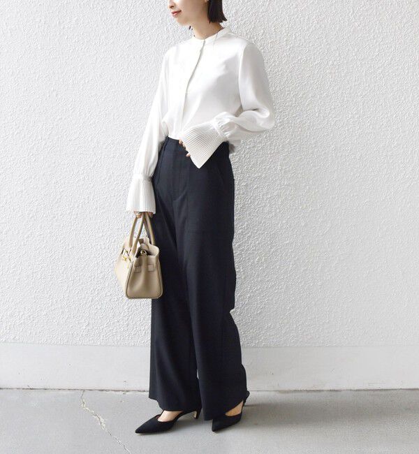 SHIPS for women「〈手洗い可能〉プリーツ 袖 デザイン ブラウス」|シャツ・ブラウス|