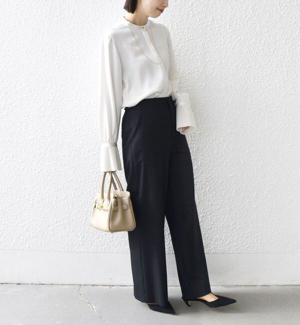 SHIPS for women「〈手洗い可能〉プリーツ 袖 デザイン ブラウス」|シャツ・ブラウス|