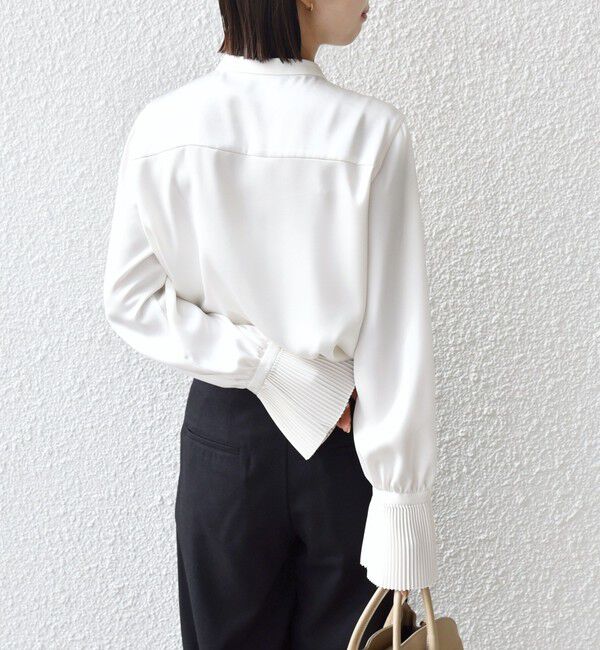 SHIPS for women「〈手洗い可能〉プリーツ 袖 デザイン ブラウス」|シャツ・ブラウス|