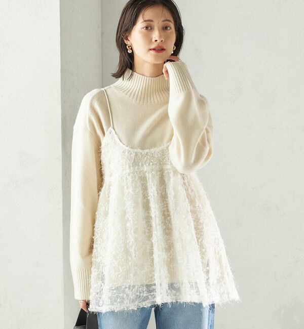 SHIPS for women「〈手洗い可能〉前後 2WAY レース キャミソール」|キャミソール|