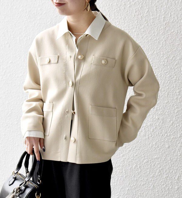 SHIPS any「SHIPS any:〈手洗い可能〉クルーネック ニット ジャケット カーディガン」|カーディガン|