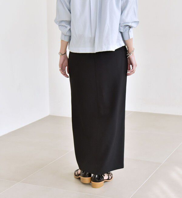 quaranciel「quaranciel:〈手洗い可能〉ウーステッド Iライン スリット スカート（セットアップ対応）」|スカート|
