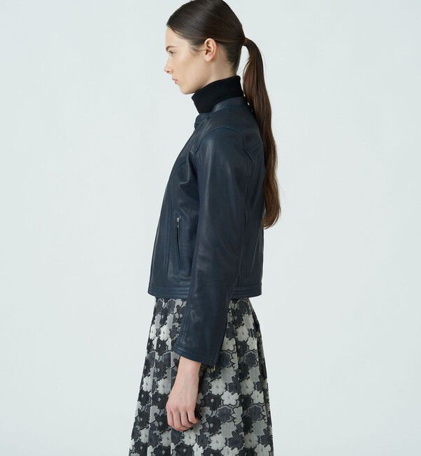 TOMORROWLAND collection「ラムレザー ジップアップブルゾン」|ライダースジャケット|