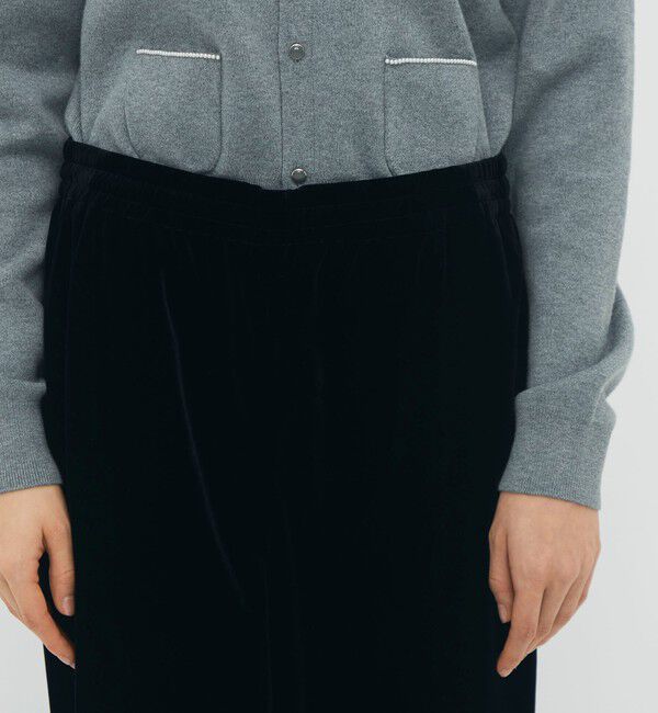 CABaN「ソフトベロア セミワイドパンツ」|チノ|