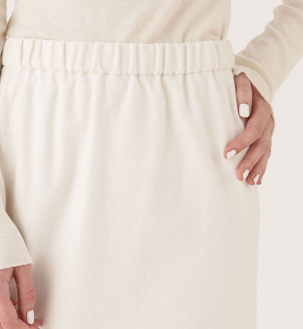 GALERIE VIE「ストレッチモールスキン Iラインミディスカート」|タイト|