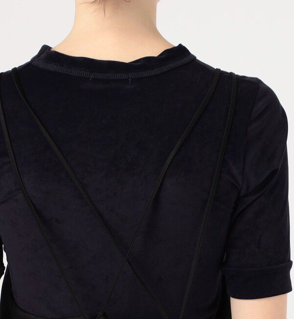 MACPHEE「トリアセテートポリエステルサテン ダブルストラップキャミソールワンピース」|ワンピース|