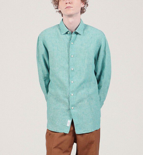 TOMORROWLAND MENS「リネン セミワイドカラーシャツ」|シャツ・ブラウス|