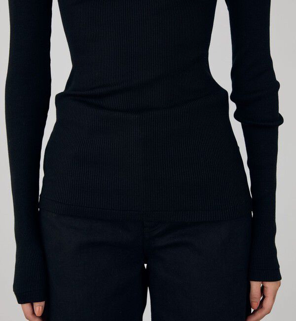 DES PRES「シルクコットンリブ ラウンドネックプルオーバー」|Tシャツ・カットソー|