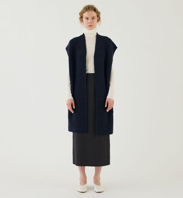 GALERIE VIE「ブークレダブルフェイス ミドルジレ」|ベスト・ジレ|