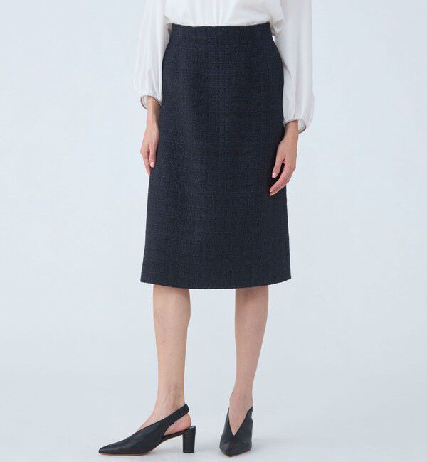 Ballsey「ラメミックスツイード プレーンタイトスカート」|タイト|