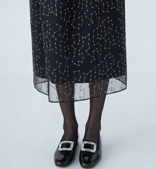 Ballsey「ビーズチュールエンブロイダリー タイトロングスカート」|スカート|