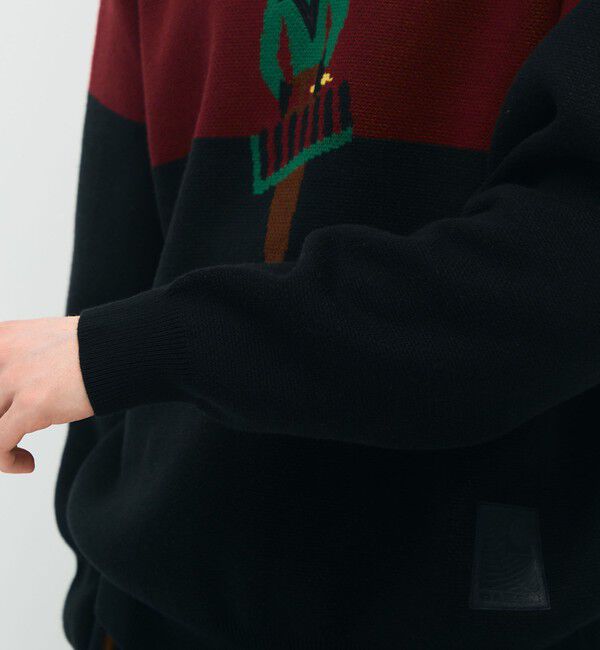 CABaN「CABaN コットンカシミヤジャカード JAZZ VIBRAPHONE クルーネックプルオーバー」|ニット・セーター|