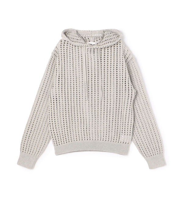 GALERIE VIE「オープンワークコットン フードプルオーバー」|パーカー|13 ライトグレー