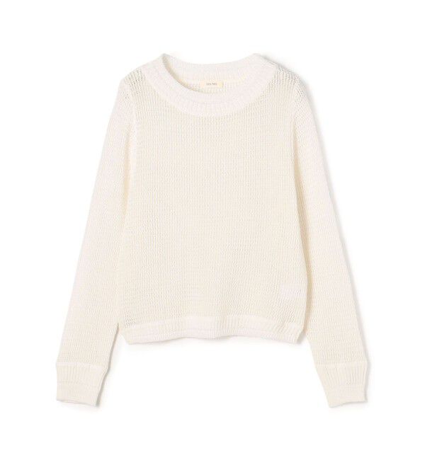 DES PRES「コットンポリエステルコイルヤーン クルーネックプルオーバー」|ニット・セーター|11 ホワイト