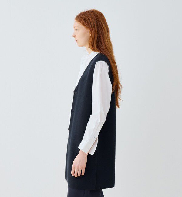 GALERIE VIE「ミラノリブ ロングベスト」|ベスト・ジレ|